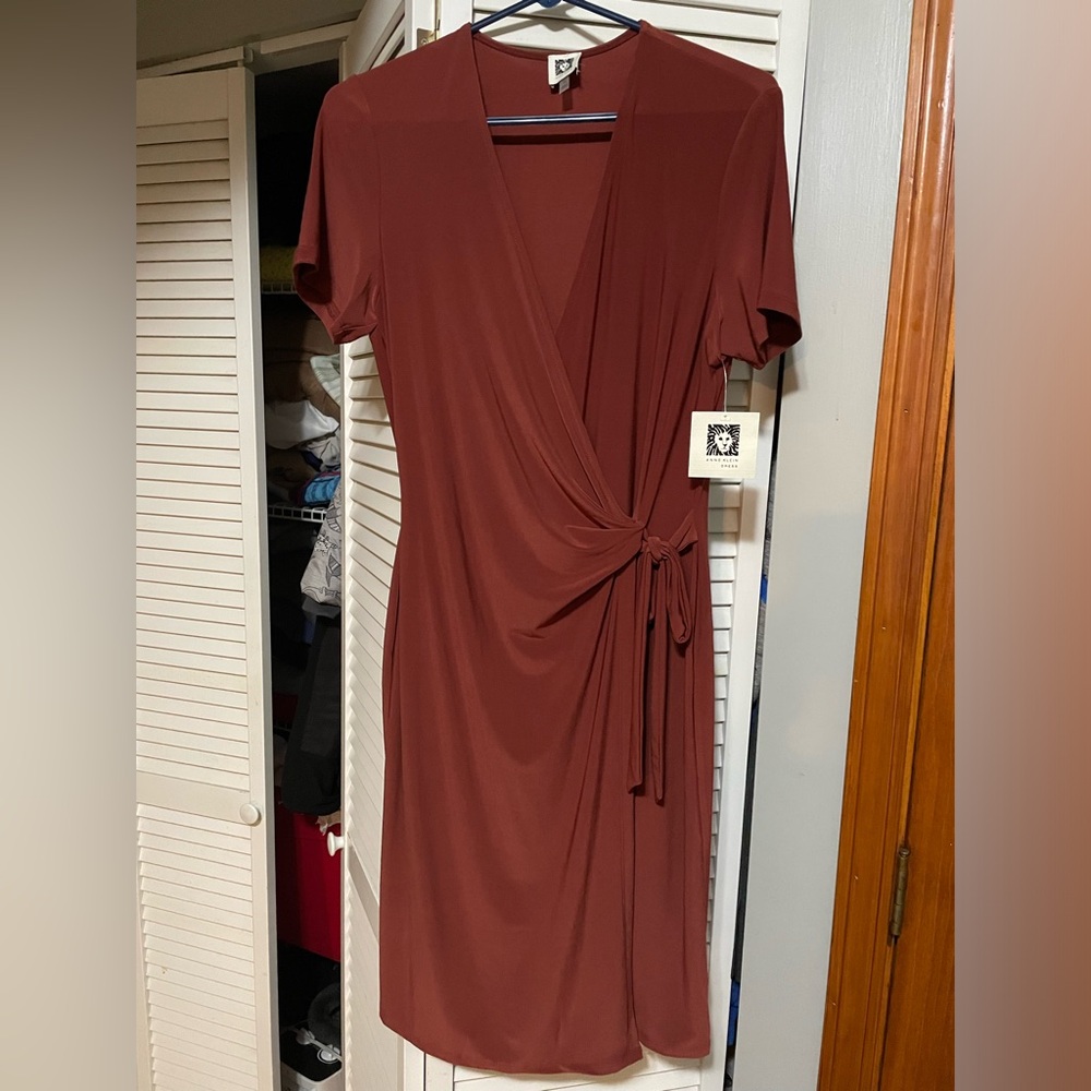Ann Taylor Rust Wrap Dress